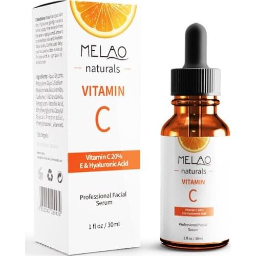 30ML Organic Vitamin C Serum Anti-Aging Shrink Pore Hyaluronic Acid Face Serum Whitening Moisturizing Facial Care Skin Care