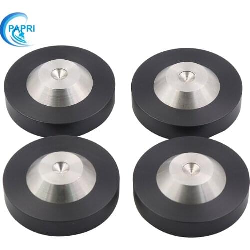 PAPRI 4PCS 39*12MM 304 Stainless Steel Graphite Speaker Audio HIFI CD DAC Amplifier Preamp Isolation Spike Feet Pad