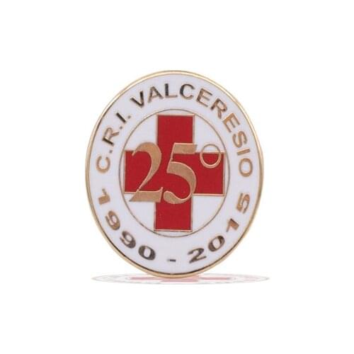 Customized custom fashion metal imitation porcelain glaze badge