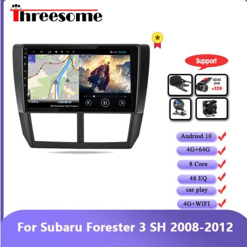 Threesome Android Car Radio Multimedia Player For Subaru Forester 3 SH 2008-2012 IPS GPS Navigation RDS FM/AM Carplay 8 Core