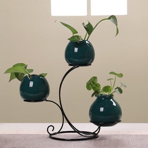 Modern flowers Desktop Ornaments Flower Vases Home bedside living room decoration Flower arrangement hydroponic rack