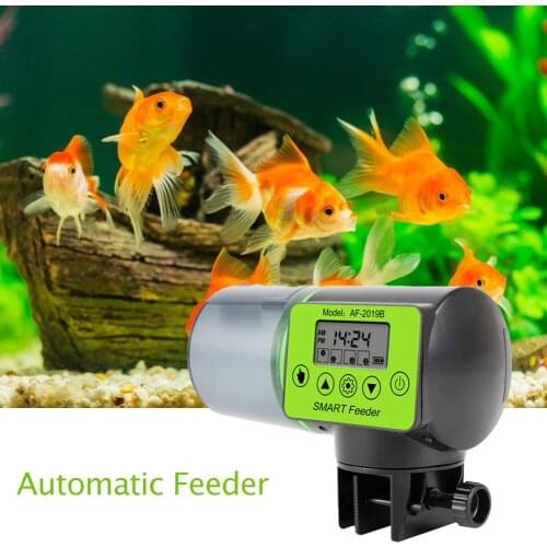 Auto Fish Feeder Timer Food Feeding Lcd Timing Aquarium Automatic Feeder Machine Feeder Food Feeding Dispenser Tool