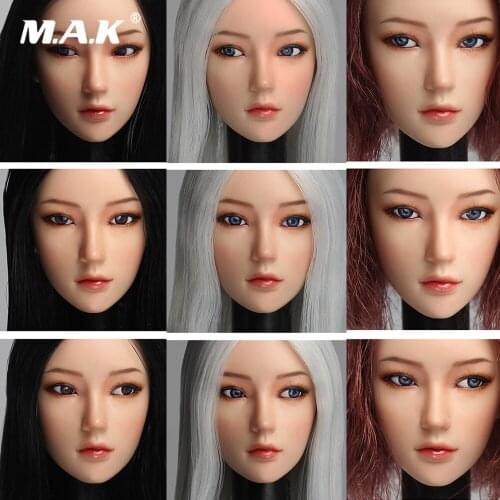 In Stock 1/6 European Beauty Female Head Carving Movable Eyes SDDX02 Model for 12'' Pale S01A/S04B/S07C/S10D Body Accessory