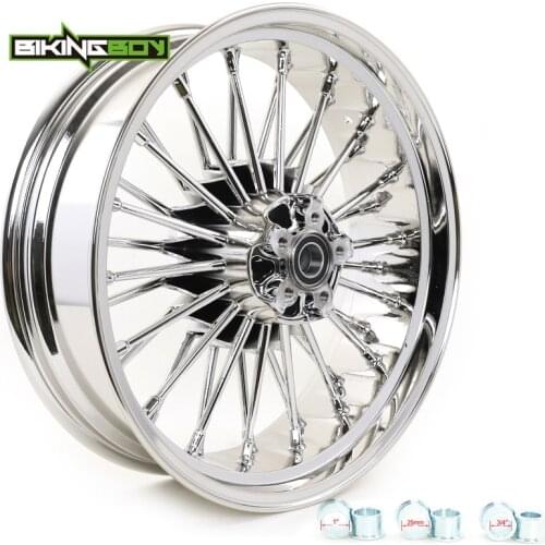 BIKINGBOY 18 "x 5.5" Rear Wheel 36 Fat Spoke Softail Custom Dyna Touring Sportster Electra Glide Road King Street Glide 84-08