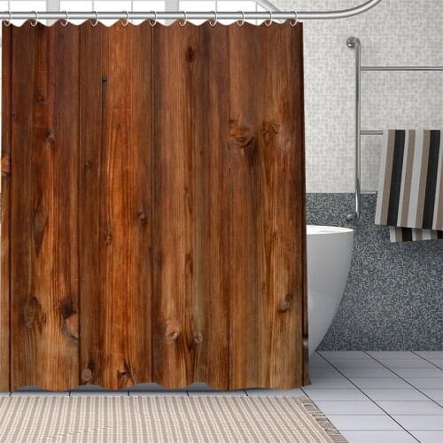 Custom old wood Shower Curtains DIY Bathroom Curtain Fabric Washable Polyester for Bathtub Art Decor Drop Shipping
