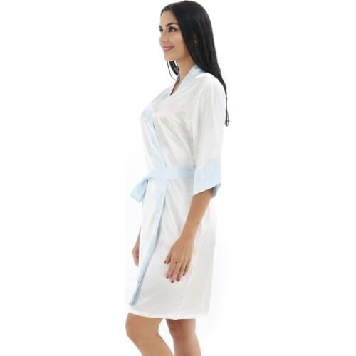 Sexy Bathrobe Dressing Gown For Women Large Size Sexy Satin Night Robe Perfect Wedding Bride party home sleep Robes Ladies