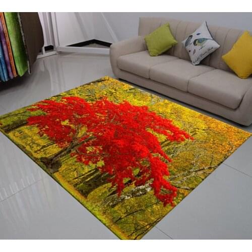 Mountain Forest Print Scenic Kitchen Bathroom Rugs Living Room Area Carpet Modern Floor Mat for Bedroom Coffee Table Pad Carpet