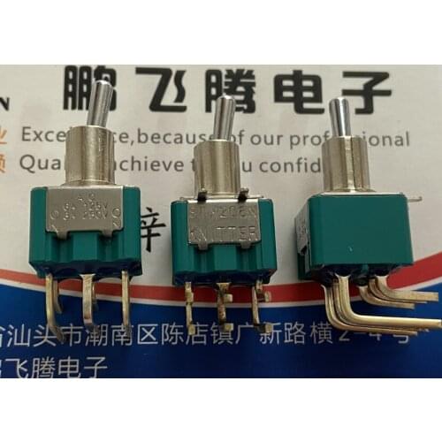 1PCS Imported German Knitter STM206N-RA curved foot 6-foot 2-gear toggle switch rocker shaking head horizontal