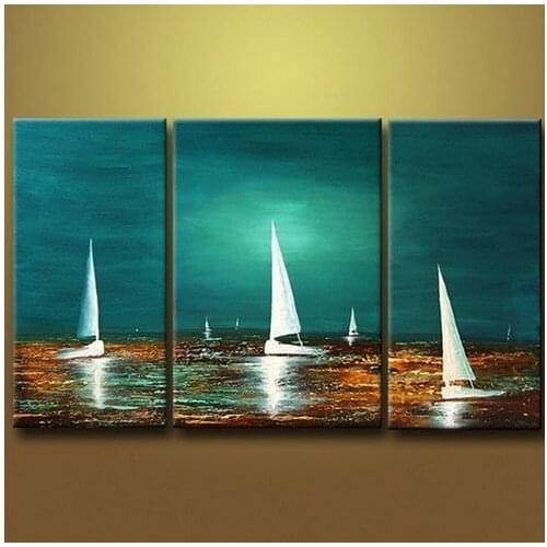 100% handpainted modern oil painting on cavas sea sailing No Framed