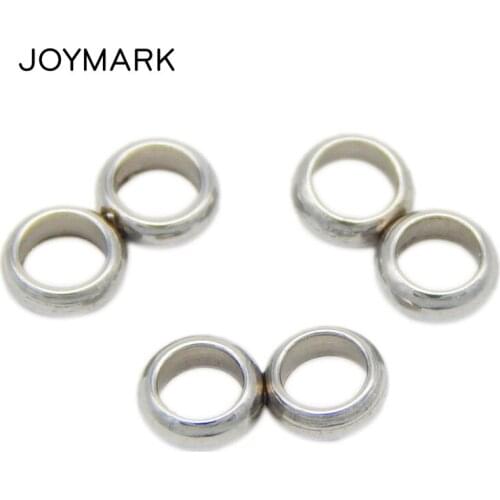 2.0mm-5.0mm Double Hole Stainless Steel Slider Spacer Positioning Stopper Beads Adjustable Leather Cord Clasp BXGA009