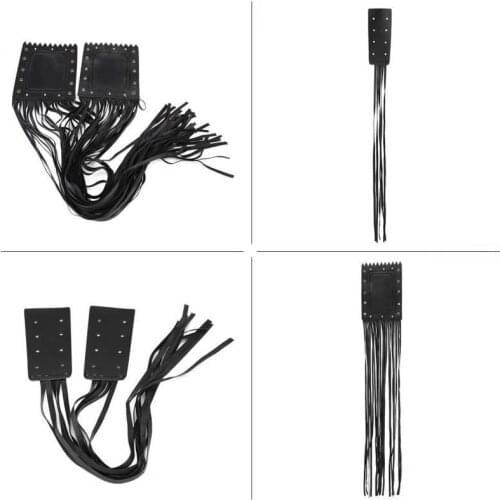 2pcs Motorcycle Handlebar Tassel Fringe Grip Cover Lever Cover Universal