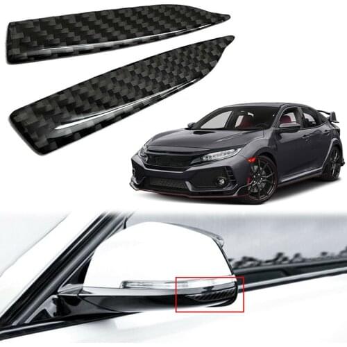 2 Pieces Anti-Scratch Trim Sticker,Carbon Fiber Rearview Mirror Protector Anti-Rub Strip Sticker Anti-Collision Strip