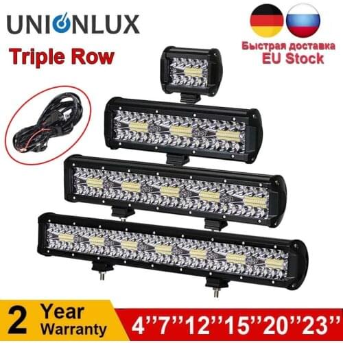 3-Row Combo Led Bar Offroad 4 7" 20"23" Spot/flood Led Light Bar 60w 420w for Car Truck SUV ATV 4x4 Tactors 12V 24V Driving Lamp