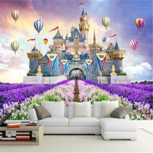3d Wallpaper HD Castle Fairy Tale Childrens Room Background Wall Customized Home Decor Painting Modern Scenery Mural Wallpaper