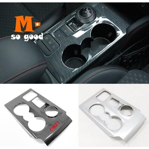 ABS Matte/Carbon fibre For Ford Focus 2019 Interior Car gear shift knob frame panel Decoration Cover Trim Car Styling 1pcs