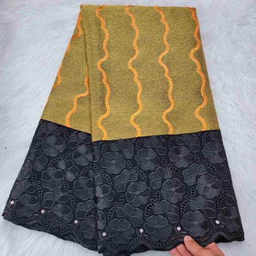 African Lace Fabric 2021 High Quality Swiss Lace Fabric With Stones Nigerian Lace Fabrics For Dress 5 Yards HLC321