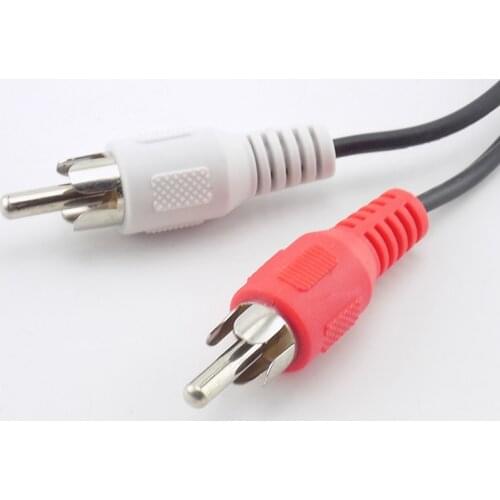 Audio Cable 3.5mm Female to 2 Male RCA Splitter Converter Adapter Aux Extension Cord Y-Cable For Laptop MP3/MP4 Conversion Line