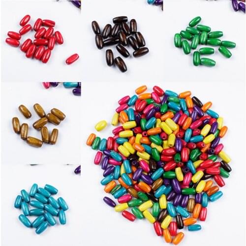 4*6mm 5*8mm 10*6mm 7*12mm 7*15mm 8*23mm Wood Round Beads Wooden oval Spacer Beading for Jewelry Making Bracelets Accessories