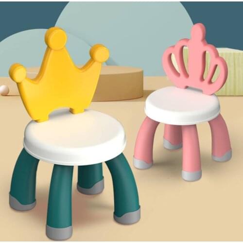 Детский стульчик Taburete Madera Childrens Stool Back Chair Plastic Thickened Baby Cartoon Family Seat Non-slip Eating Bench