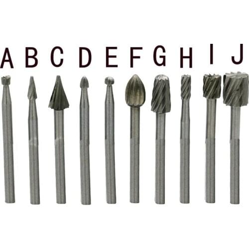 DHL 100Set 10x/Set 1/8" 6mm Tungsten Carbide Burr 3mm Rotary Cutter Files CNC Engraving