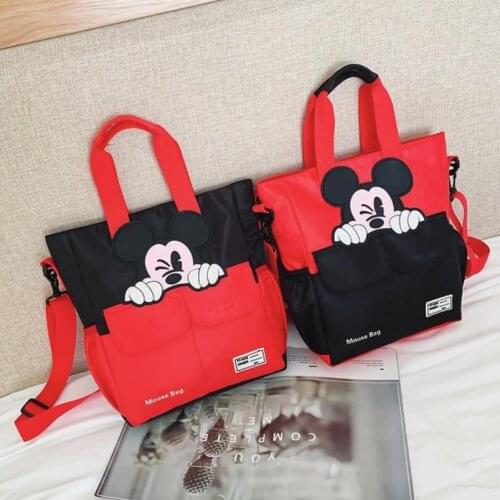 Disney Mickey mouse lady Nylon messenger shoulder bag cartoon fashion minnie handbag women messenger bag shopping