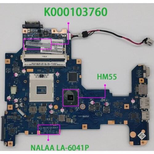 For Toshiba Satellite L670 L675 K000103760 NALAA LA-6041P HM55 DDR3 Laptop Motherboard Mainboard Tested & Working Perfect