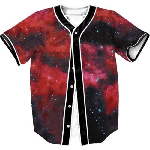 Baseball Jerseys 3D T Shirt Men Funny Space Galaxy Print Men T Shirts Casual Fitness Tee Shirt Homme Tshirt Hip Hop Tops Tee
