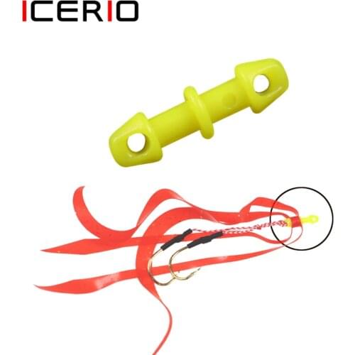 ICERIO 20/50PCS Saltwater Fishing Tackle Snapper Equipment Skirts and Rubber Tie Fixed Parts Lure Accessories