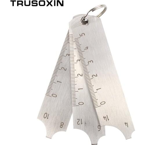 Welding tools Stainless Steel Welding Gauge Key Pocket Gage 3 Pcs Gauge Set Weld Seam Test Ulnar Inspection Ruler