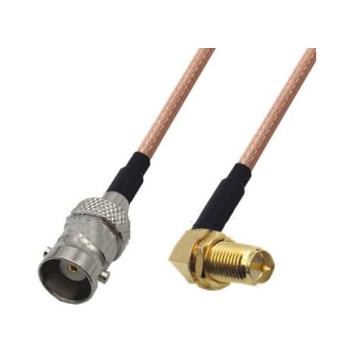 RG142 Cable RP-SMA Female Right Angle to BNC Female Connector RF Coaxial Jumper Pigtail Cable