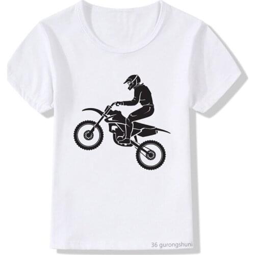 2021 hot sale children clothing boy t-shirt handsome motorcyclist cartoon print t shirt boy casual shirt summer casual kids tops