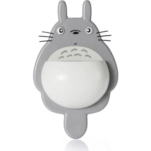 Cartoon Toothbrush Holder Sucker Toothpaste Plastic Shelf Fridge Bathroom Accessories Kitchen Organizer Storage Rack