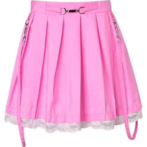 New Arrival Fashion Women Lace Skirt High-Waist Half-Dress Slimming Spring Fall Pleated Tummy Control Solid Color Skirt