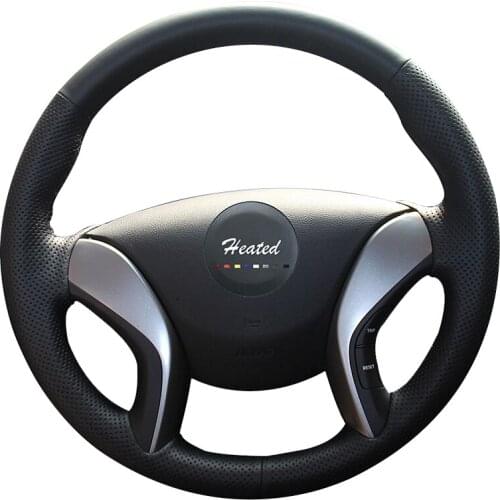 Steering Wheel Cover Nappa Leather Braiding cover for Hyundai Elantra 2011-2016 Avante i3 braid on the steering wheel