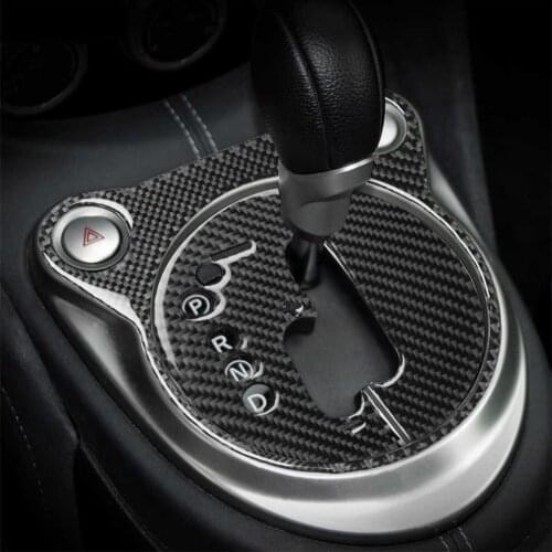 Carbon Fiber Gear Shifting Panel Frame Cover Trim for Nissan 370z 2009+ Interior Decoration Car Accessories Car Stickers LHD