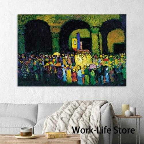 Posters and Prints Ludwigskirche in Munich Wassily Kandinsky Canvas Painting For Living Room Home Decoration