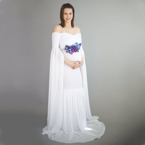 Maternity Photography Long Dress Bodycon Stretchy Pregnancy Dress For Photo Shoot Pregnant Woman Maxi Dress