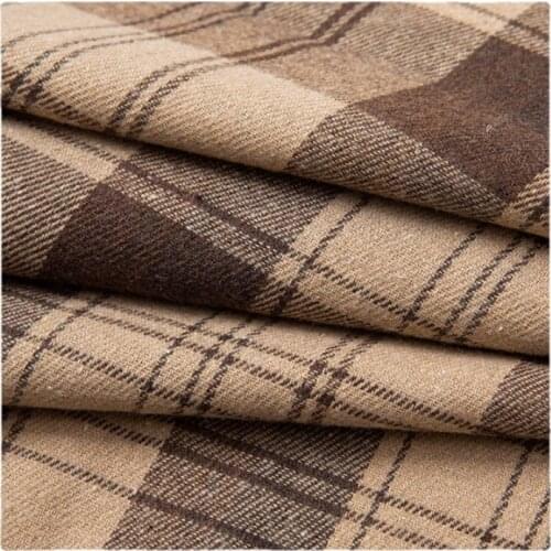 Width 57'' High Grade Simple Fashion Plaid Frosted Fabric By The Half Yard For Shirts Trousers Skirts Material