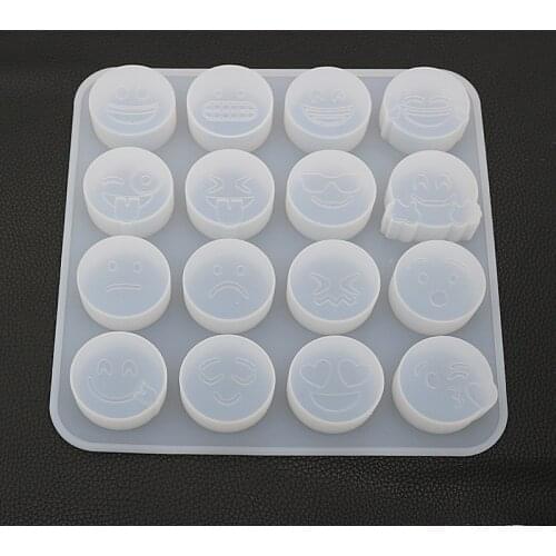 DIY Crystal Epoxy Mold Smiley Face Expression Various Expression Silicone Mold Soap Baking