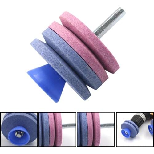 Lawn Mower Sharpener Lawnmower Blade Sharpening Tool Universal Grinding Wheel Rotary Garden Tools For Power Drill Hand Drill