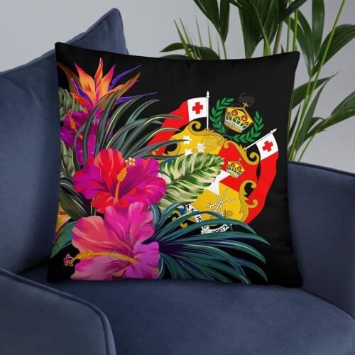 Tonga Polynesian Basic Pillow Tropical Bouquet Pillowcases Throw Pillow Cover Home Decoration