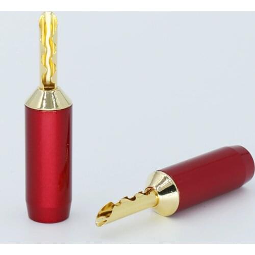High Quality 24K Gold Plated BFA Z type Banana Plug 4mm Banana Connector