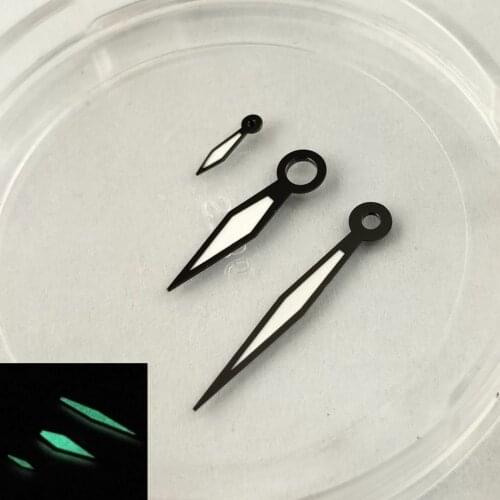 Green Glow In The Dark Watch Hands For ETA 6497/6498, For Seagull St36 Movement Watch Hands Needles Hour Minute Second Set