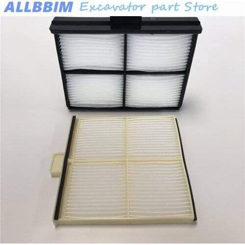1 set for Kobelco SK210-10 SK250-10 210-10 Excavator Parts Air Conditioning Filter Element Filter High Quality Accessories
