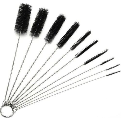 10Pcs/Set Nylon Straw Cleaning Brush Bottle Tube Pipe Washing Kit Multi-Functional Cleaning Drink Straws Brush Accessories