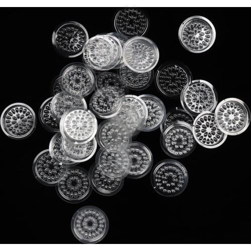 100pcs Disposable Eyelash Flower Glue Adhesive Pallet Lashes Holder Sticker Plastic Pads Stand Eyelash Extension Makeup Tools