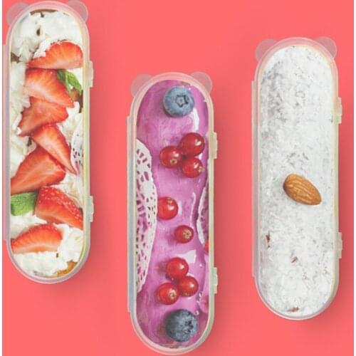 24pcs High quality cute creative square disposable pudding cup 251ml small transparent cake dessert yogurt plastic cup with lid