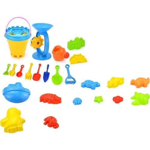 25PCS/Set Beach Sand Toy Funny Plastic Bathing Playing Sandbox Toys Sand Dredging Kit Children Kids Gift