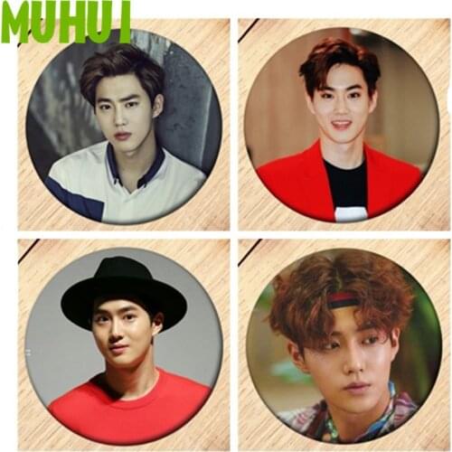 Free Shipping Kpop EXO SUHO Brooch Pin Girls Badges For Clothes Backpack Decoration Jewelry B187