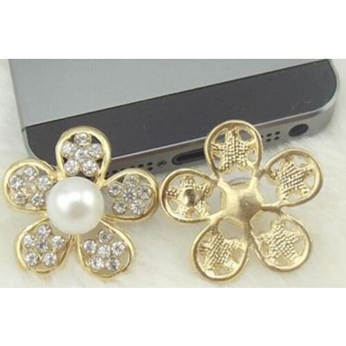 Free Shipping Wholesale 50pcs/lot 21MMRhinestone Flatback Button For Hair Flower Wedding Invitation MUGE007